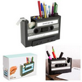 Cassette Tape Dispenser With Pen Pot